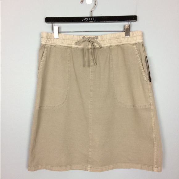 Nic+Zoe Twill Skirt With Tie Waste NWT Sz 10 - Picture 1 of 6